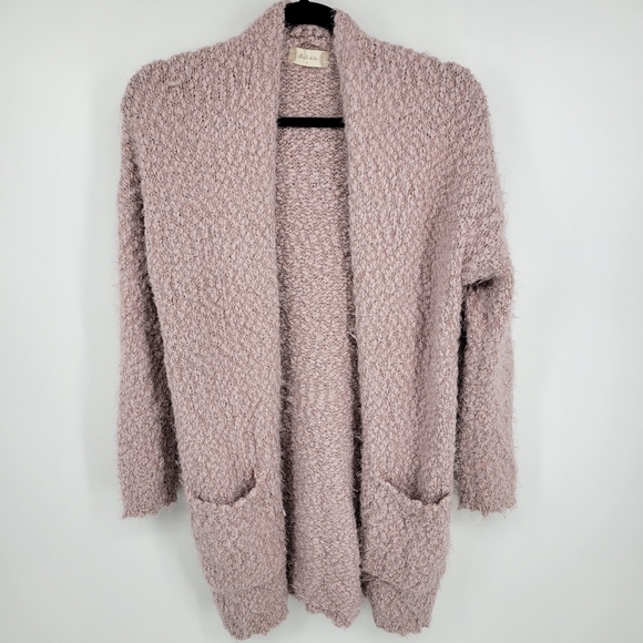 Altar’d State Pink Knitted Sweater Cardigan With Front Pockets Size S - Picture 4 of 13
